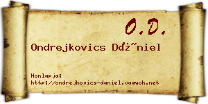 Ondrejkovics Dániel névjegykártya